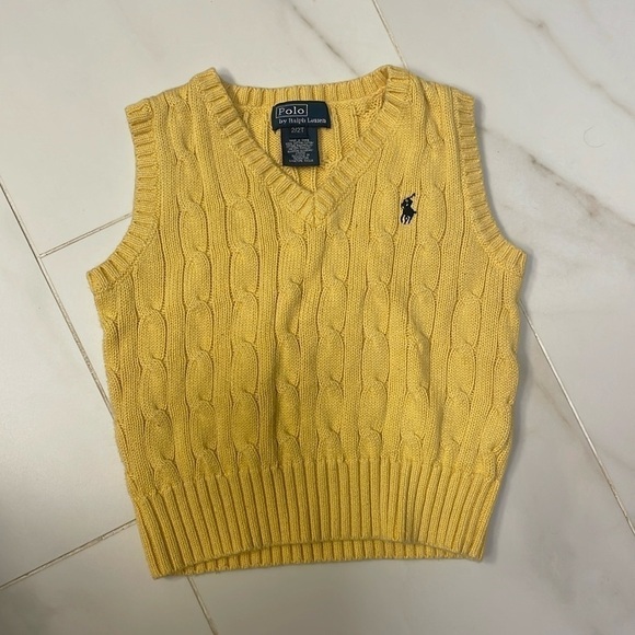 Polo Ralph Lauren Other - Polo by Ralph Lauren Sleeveless Yellow Sweater Vest size 2T Toddler